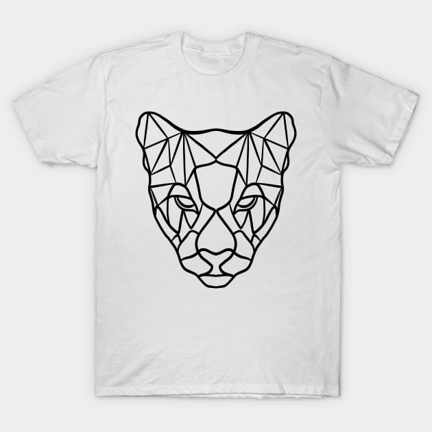 Line Art Wolf T-Shirt by Holailustra